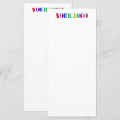 Aangepast logo Voorbeeldmenu met bedrijfslogo Menu (Voorkant / Achterkant)