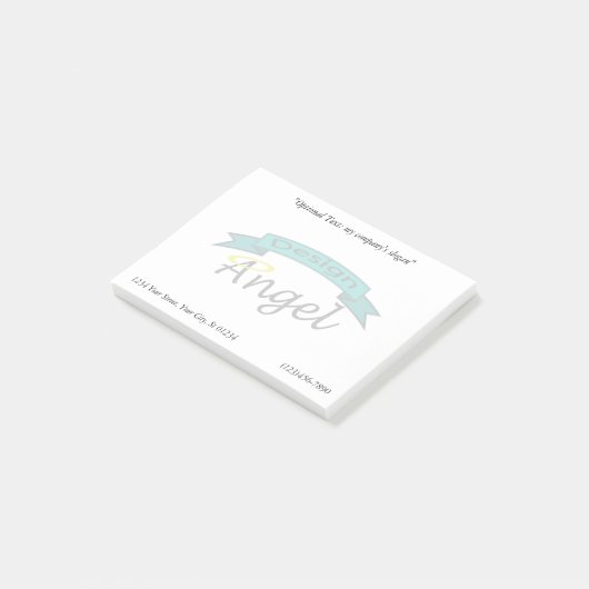 Aangepast Logo-watermerk W/contactgegevens Post-it® Notes (Schuin)