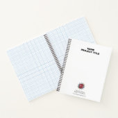 Aangepast logo, website, naam, wit notitieboek (Binnen)