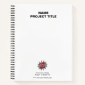 Aangepast logo, website, naam, wit notitieboek (Voorkant)