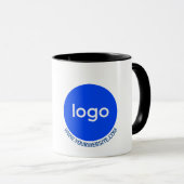Aangepast logo & websitegegevens voor bedrijf mok (Voorkant rechts)