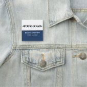 Aangepast Logo Werknemer Blauw Naamplaatje (In situ)