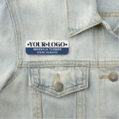 Aangepast logo Werknemer Blauw Naamplaatje (In situ)