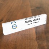 Aangepast logo Werknemer Magnetisch of Veiligheids Naambordje (Zijkant)