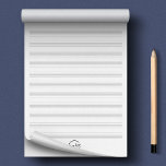 Aangepast Logo whitepaper muziekblad Notitieblok<br><div class="desc">11 pagina's Whitepaper over muziek. Ideaal voor muziekdocenten,  muziekstudenten,  componisten,  muziekscholen. Verander gewoon het afbeelding van het logo voor jezelf. Het afbeelding van het gebruik met transparantie voor betere resultaten.</div>