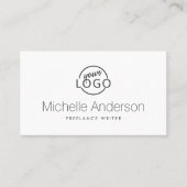 Aangepast logo wit, modern minimaal visitekaartje (Voorkant)