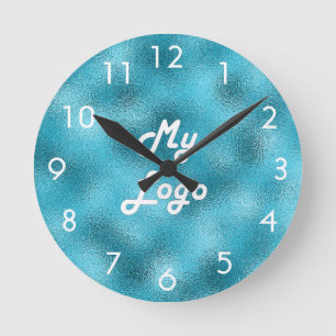 Aangepast logo wit ronde klok