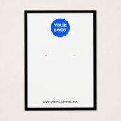 Aangepast Logo wit toevoegen met juwelenweergave Visitekaartje (Voorkant)