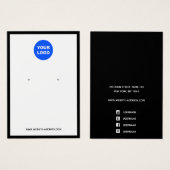 Aangepast Logo wit toevoegen met juwelenweergave Visitekaartje (Voorkant /achterkant)