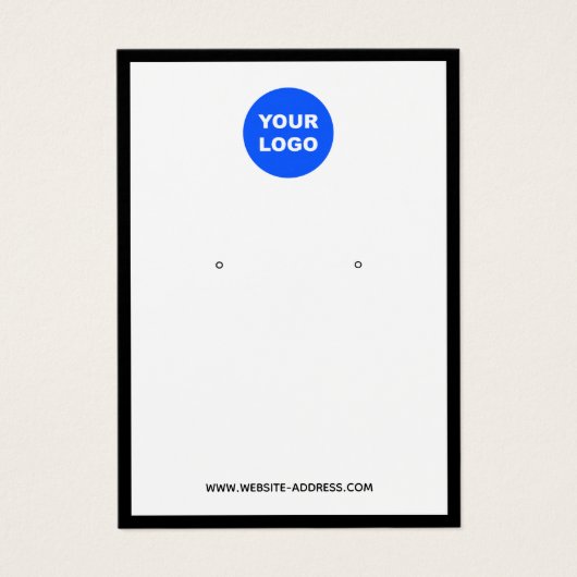 Aangepast Logo wit toevoegen met juwelenweergave Visitekaartje (Voorkant)