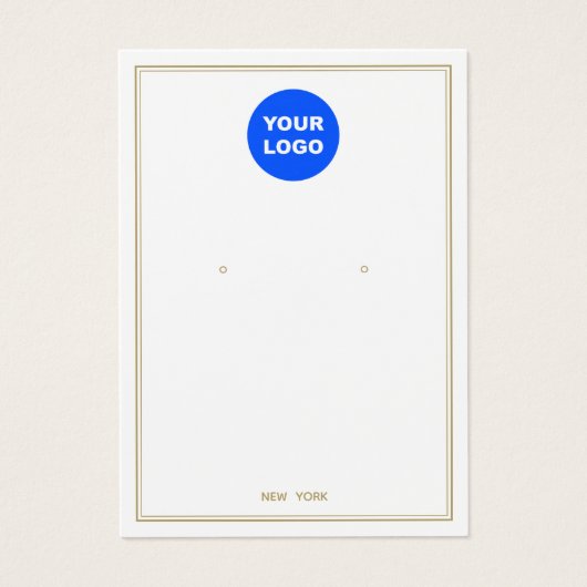 Aangepast Logo wit toevoegen met juwelenweergave Visitekaartje (Voorkant)