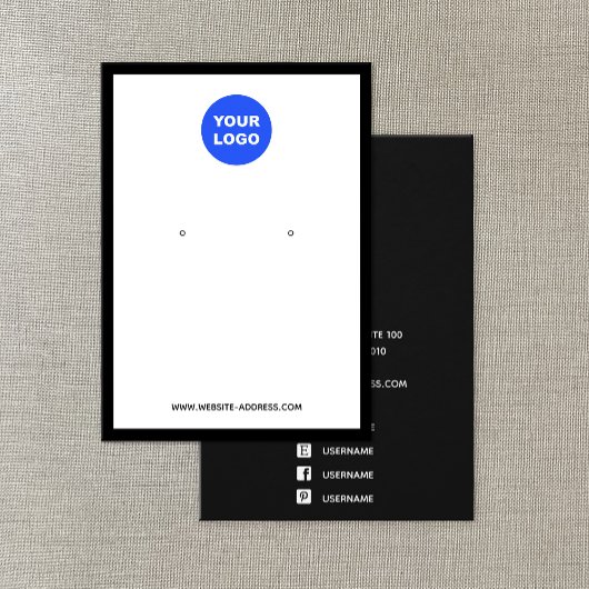 Aangepast Logo wit toevoegen met juwelenweergave Visitekaartje