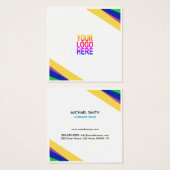 Aangepast logo, wit, vierkant, professioneel vierk vierkante visitekaartjes (Voorkant /achterkant)