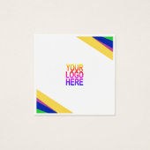 Aangepast logo, wit, vierkant, professioneel vierk vierkante visitekaartjes (Voorkant)