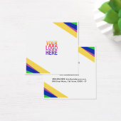 Aangepast logo, wit, vierkant, professioneel vierk vierkante visitekaartjes (Bureau)