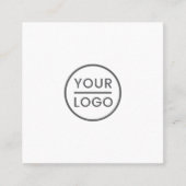 Aangepast logo, wit, vierkant, professioneel vierkante visitekaartje (Voorkant)