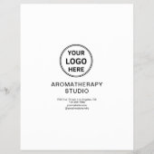 Aangepast logo Witte Aromatherapie Spa Bedrijf Flyer (Achterkant)