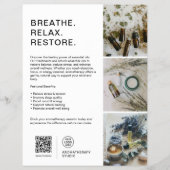 Aangepast logo Witte Aromatherapie Spa Bedrijf Flyer (Voorkant)
