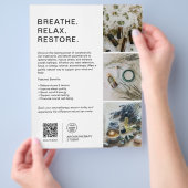 Aangepast logo Witte Aromatherapie Spa Bedrijf Flyer (Hand)