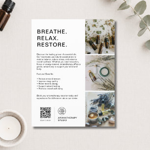 Aangepast logo Witte Aromatherapie Spa Bedrijf Flyer