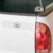 Aangepast logo witte barokprint bumpersticker (Op Truck)