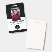 Aangepast logo zakelijk gepersonaliseerd rood wit  badge (Voor- en achterkant)