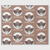 Aangepast logo zakelijk | Mocha Mousse Cadeaupapier (Vlak)