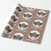 Aangepast logo zakelijk | Mocha Mousse Cadeaupapier (Uitgerold)
