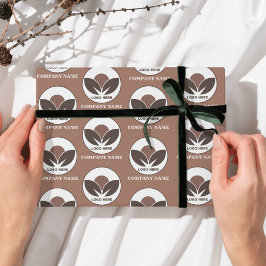 Aangepast logo zakelijk | Mocha Mousse Cadeaupapier