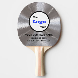 Aangepast logo Zakelijk Paddle Sjabloon Zilver Tafeltennisbatje