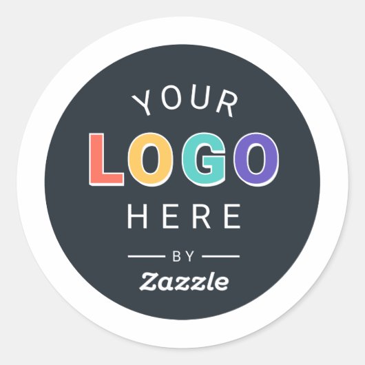 Aangepast Logo Zakelijk Ronde Sticker (Voorkant)