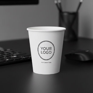 Aangepast logo Zakelijke branding Papieren Bekers