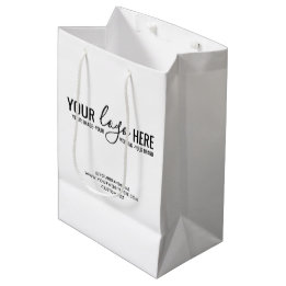 Aangepast logo Zakelijke onderneming Bedrijfsbeurs Medium Cadeauzakje