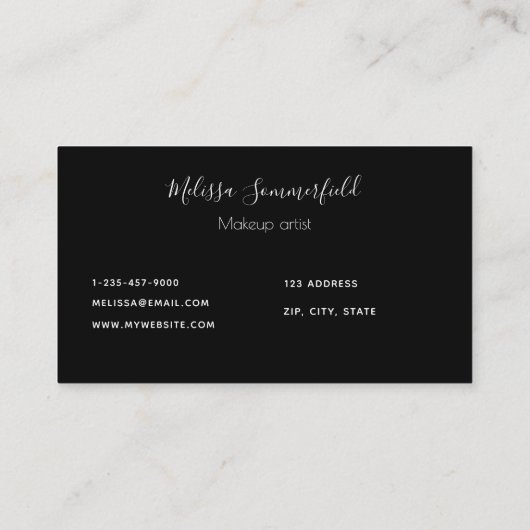 Aangepast logo zwart goud afbeelding visitekaartje (Achterkant)