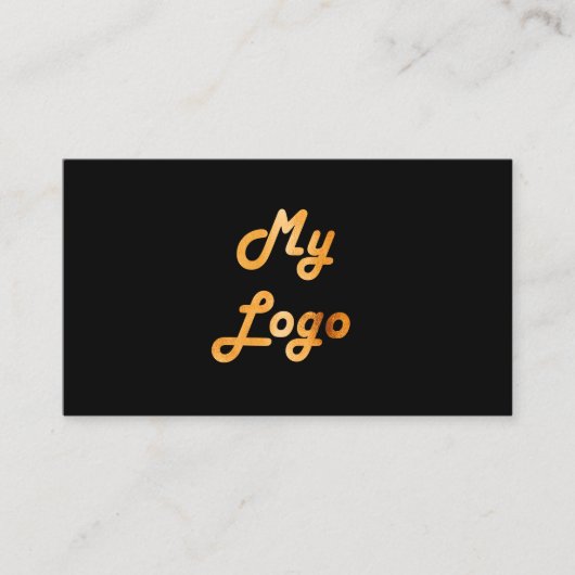 Aangepast logo zwart goud afbeelding visitekaartje (Voorkant)
