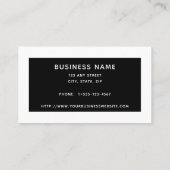 Aangepast Logo zwart-wit kleurenblok minimalistisc Visitekaartje (Achterkant)