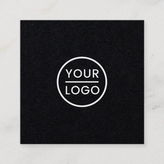 Aangepast logo, zwart-wit, professioneel vierkante visitekaartje (Voorkant)