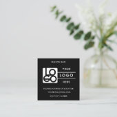 Aangepast Logo Zwart Wit QR Code Website Vierkante Visitekaartje (Staand voorkant)