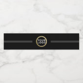 Aangepast Logo zwart-wit voor bedrijven Waterfles Etiket (Enkel label)