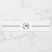 Aangepast Logo zwart-wit voor bedrijven Waterfles Etiket (Enkel label)