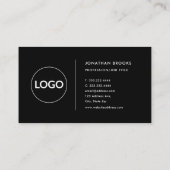 Aangepast Logo zwart-witminimalistisch modern Visitekaartje (Achterkant)