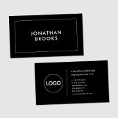 Aangepast Logo zwart-witminimalistisch modern Visitekaartje