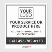 Aangepast logo zwart witservicepadplein sticker (Vel)