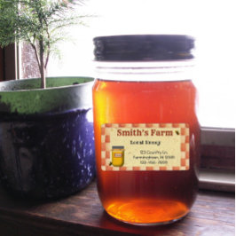 Aangepast lokaal honingetiket etiket