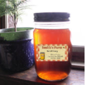 Aangepast lokaal honingetiket etiket