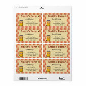 Aangepast lokaal honingetiket etiket (Full Sheet)