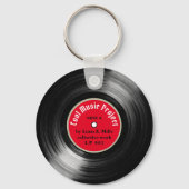 aangepast LP vinylrecord met naam Sleutelhanger (Voorkant)