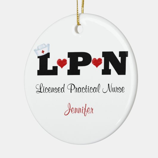 Aangepast lpn-verpleegkundig Ornament (Links)