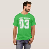 Aangepast Lucky Number DRIE T-shirt (Voorkant volledig)