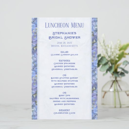 Aangepast lunchmenu (grotere tekst) Blauwe achterk (Staand voorkant)